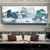 Tranh Treo Tường Thủy Mặc Sơn Hữu Tình Thác Nước Núi Non Phong Thủy Tụ Tài Phòng Khách Cao Cấp 10