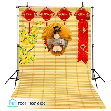 Tranh vải đứng in mành tre 3D sắc nét, tạo cảnh chụp ảnh 2.026, giảm 15% 8