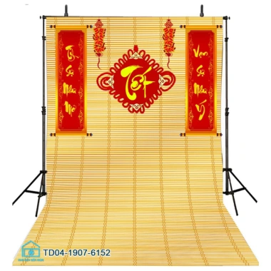 Tranh vải đứng in mành tre 3D sắc nét, tạo cảnh chụp ảnh 2.026, giảm 15% 9