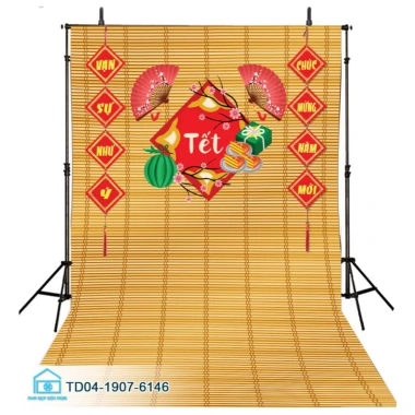 Tranh vải đứng in mành tre 3D sắc nét, tạo cảnh chụp ảnh 2.026, giảm 15% 10