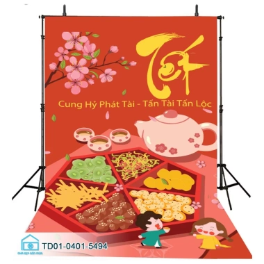 Tranh Vải Đứng Tín Phát Gia Huy Decord - Backdrop Chụp Ảnh Tết 2.025 & Giáng Sinh, Giá Ưu Đãi 132.000₫