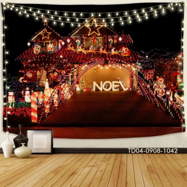 Tranh vải Giáng Sinh Merry Christmas Phông nền chụp ảnh livestream Noel giảm 85k