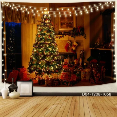 Tranh vải Giáng Sinh Merry Christmas Phông nền chụp ảnh livestream Noel giảm 85k