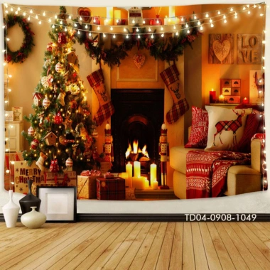 Tranh vải Giáng Sinh Merry Christmas Phông nền chụp ảnh livestream Noel giảm 85k
