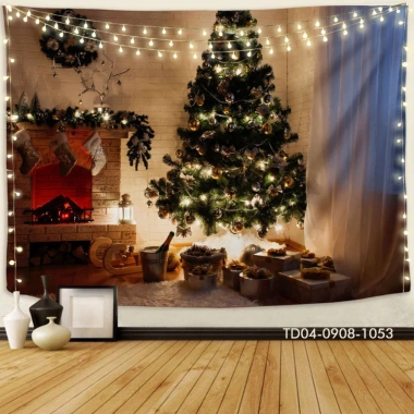 Tranh vải Giáng Sinh Merry Christmas Phông nền chụp ảnh livestream Noel giảm 85k