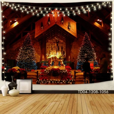 Tranh vải Giáng Sinh Merry Christmas Phông nền chụp ảnh livestream Noel giảm 85k