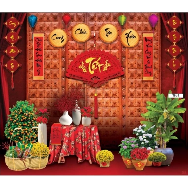 Tranh vải Tết 2.025 mừng Xuân Ất Tỵ Decor trang trí Tết Nguyên Đán chỉ 148.999 VND