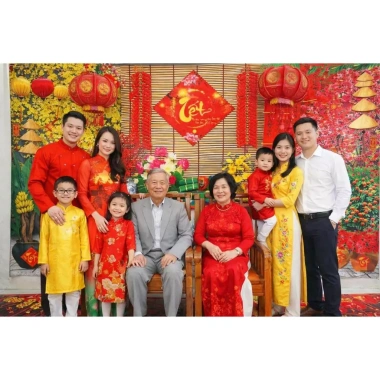 Tranh vải Tết 2.026 backdrop chụp ảnh sự kiện - Happy New Year, giá ưu đãi 159k
