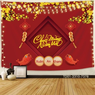 Tranh vải Tết 2.026 backdrop sự kiện chúc mừng năm mới - Giá ưu đãi 73.100₫