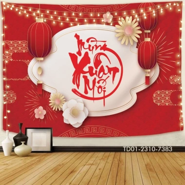 Tranh vải Tết 2.026 backdrop sự kiện chúc mừng năm mới - Giá ưu đãi 73.100₫