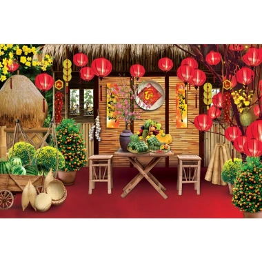 Tranh vải Tết 2.026 mừng xuân Bính Ngọ Decor trang trí Tết mẫu mới giảm giá 195.000đ