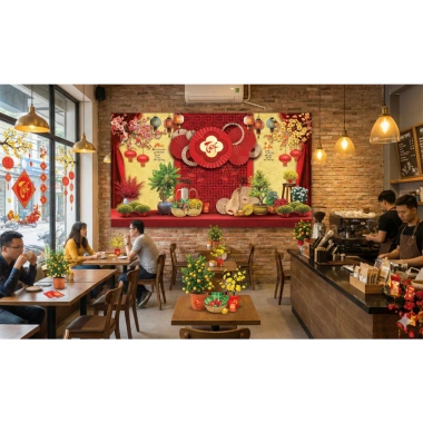Tranh vải Tết 2.026 Xuân Bính Ngọ - Mẫu mới 16 Decor, Giảm giá, Chỉ 199k