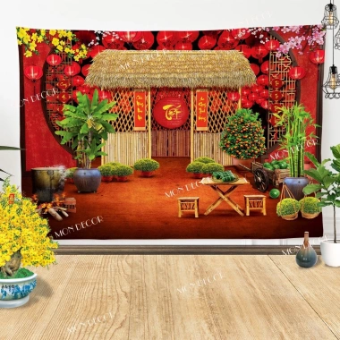 Tranh Vải Tết 3m x 2m & 2.6m x 2m - Phông Nền Tết 2.026 Mon Decor Giá 119k 8