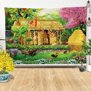 Tranh Vải Tết 3m x 2m & 2.6m x 2m - Phông Nền Tết 2.026 Mon Decor Giá 119k 9