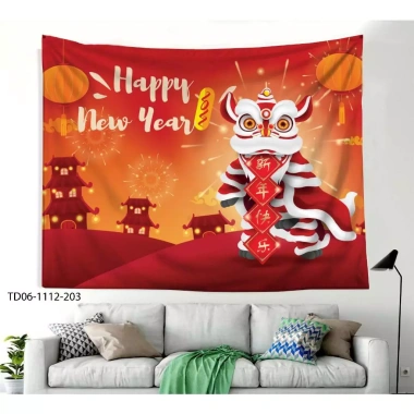 Tranh vải Tết Tín Phát - Backdrop chúc mừng Năm Mới 2.025, giá ưu đãi 85.000 VNĐ