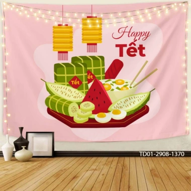 Tranh vải Tết Tín Phát Backdrop chúc mừng Năm Mới 2.026, Tết Việt, giá 85.000₫ 3