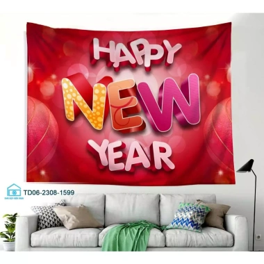 Tranh vải Tết Tín Phát - Backdrop sự kiện Chúc Mừng Năm Mới 2.026, chỉ 73.100 VND