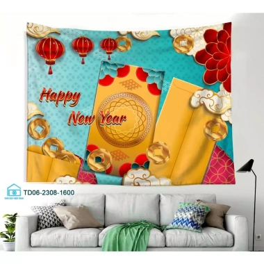 Tranh vải Tết Tín Phát - Backdrop sự kiện Chúc Mừng Năm Mới 2.026, chỉ 73.100 VND