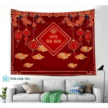 Tranh vải Tết Tín Phát - Backdrop sự kiện Chúc Mừng Năm Mới 2.026, chỉ 73.100 VND