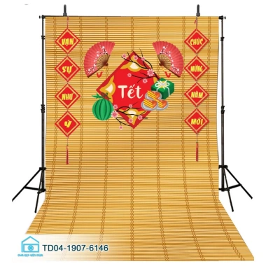 Tranh vải Tết Tín Phát - Backdrop sự kiện chúc mừng Năm Mới 2.026, chỉ 73,100₫