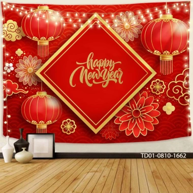 Tranh vải Tết Tín Phát Phông nền sự kiện Chúc Mừng Năm Mới, Giá chỉ 85.000₫