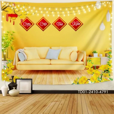 Tranh vải Tín Phát Backdrop Năm mới 2.025 khổ 3m x 1.8m Giá ưu đãi 85.000₫ 6