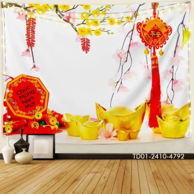 Tranh vải Tín Phát Backdrop Năm mới 2.025 khổ 3m x 1.8m Giá ưu đãi 85.000₫ 7
