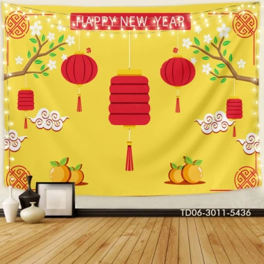 Tranh vải Tín Phát Backdrop Năm Mới 2.025 - Tết, Noel, Giáng Sinh, Treo Tường Giá chỉ 85.000đ 8