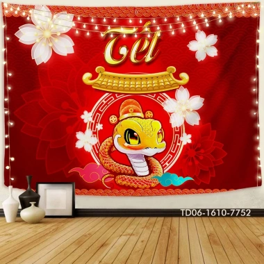 Tranh vải Tín Phát Backdrop Năm mới – Tết Việt, Chúc mừng Năm mới, Giá 85.000₫