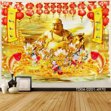 Tranh vải Tín Phát Backdrop Tết 2.025 Chiêu tài lộc treo tường chỉ 85.000₫ 3