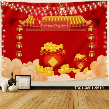 Tranh vải Tín Phát Backdrop Tết 2.025 Chiêu tài lộc treo tường chỉ 85.000₫ 9