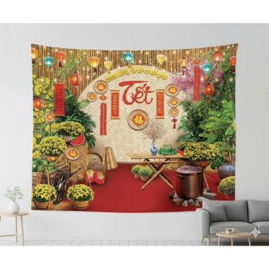 Tranh Vải Trang Trí Tết 6D Rõ Nét An Khang Thịnh Vượng Treo Tường 79.000₫