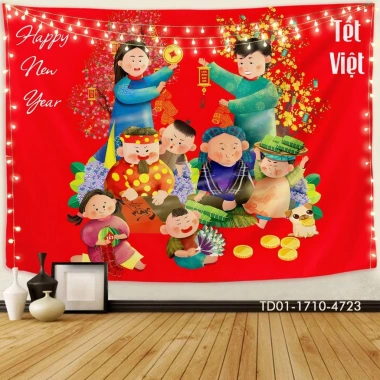 Tranh vải treo tường backdrop sự kiện Chúc Mừng Năm Mới 2.025 - Giá chỉ 85.000₫ 5