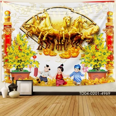 Tranh vải treo tường backdrop sự kiện Chúc Mừng Năm Mới 2.025 - Giá chỉ 85.000₫ 8