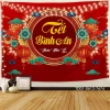 Tranh vải treo tường Backdrop Tết Nguyên Đán 2.025, Tết Bình An, Giá 85.000₫ 2