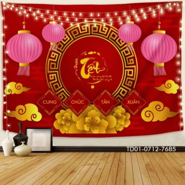 Tranh vải treo tường Backdrop Tết Nguyên Đán 2.025, Tết Bình An, Giá 85.000₫ 3 Tranh vải treo tường Backdrop Tết Nguyên Đán 2.025, Tết Bình An, Giá 85.000₫ 3