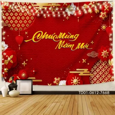 Tranh Vải Treo Tường Backdrop Tết Nguyên Đán - Tết Bình An, Giá Giảm 85.000₫