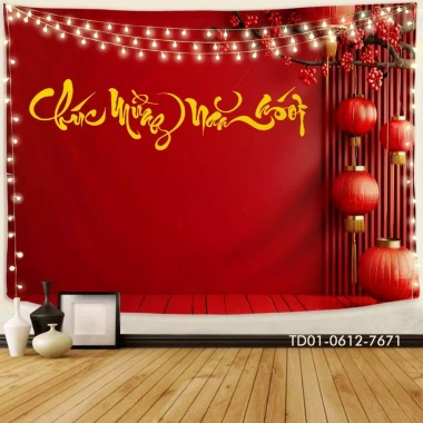 Tranh Vải Treo Tường Backdrop Tết Nguyên Đán - Tết Bình An, Giá Giảm 85.000₫