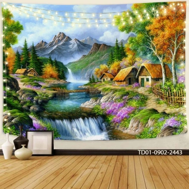 Tranh vải treo tường decor phòng khách, ngủ, backdrop live stream - chỉ 85.000₫