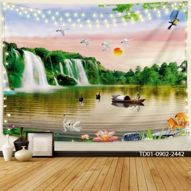 Tranh vải treo tường decor phòng khách, ngủ, backdrop live stream - chỉ 85.000₫