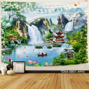 Tranh Vải Treo Tường Phat Đạt Decord - Decor Phòng Khách, Phòng Ngủ, Backdrop Live Stream, Giá Chỉ 85.000 VND