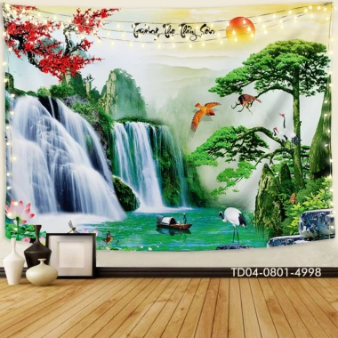 Tranh Vải Treo Tường Phat Đạt Decord - Decor Phòng Khách, Phòng Ngủ, Backdrop Live Stream, Giá Chỉ 85.000 VND