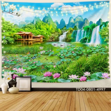 Tranh Vải Treo Tường Phat Đạt Decord - Decor Phòng Khách, Phòng Ngủ, Backdrop Live Stream, Giá Chỉ 85.000 VND