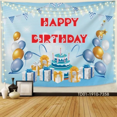 Tranh Vải Treo Tường Phông Nền Sinh Nhật Happy Birthday - Sắc Màu, Giá 85.000₫ 5