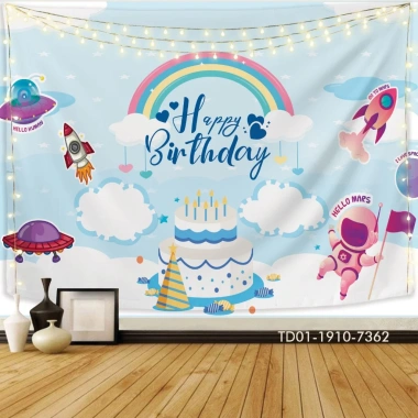Tranh Vải Treo Tường Phông Nền Sinh Nhật Happy Birthday - Sắc Màu, Giá 85.000₫ 6