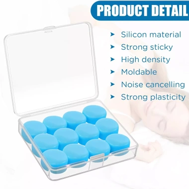 TrelaCo Nút Bịt Tai Silicon Mềm 12 Cái - Giảm Tiếng Ồn Ngủ, Bơi, Tái Sử Dụng