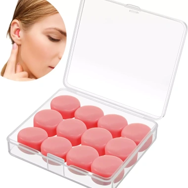 TrelaCo Nút Bịt Tai Silicon Mềm 12 Cái - Giảm Tiếng Ồn Ngủ, Bơi, Tái Sử Dụng