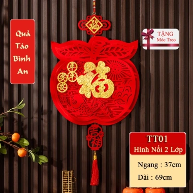 Treo chữ Phúc Tết An Khang Thịnh Vượng - Trang trí Tết, kèm móc, giá 29.000 VND