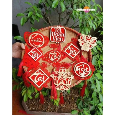 Treo gỗ trang trí Tết đa mẫu - Đồ gỗ sang trọng, giá chỉ 18.000đ, giảm mạnh
