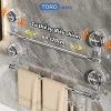 Treo Khăn Mặt Cốc Hút Chân Không Điều Chỉnh, Thu Gọn Ngắn Dài - Kệ Đựng Đồ Nhà Bếp và Đép Nhà Tắm 82.999 VND 2